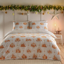 Furn. Gretel Brushed Cotton Duvet Set, Super King, Cream - thumbnail 4
