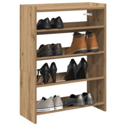 Berkfield Shoe Rack Artisan Oak 80X25X61.5 Cm Engineered Wood - thumbnail 1