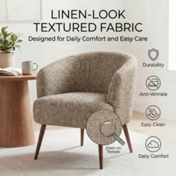 Sonara Mid Century Modern Accent Tub Chair Set Of 1   - thumbnail 5