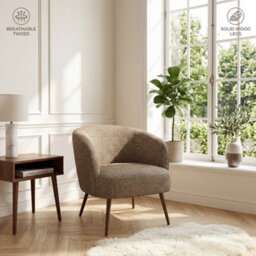Sonara Mid Century Modern Accent Tub Chair Set Of 1   - thumbnail 3