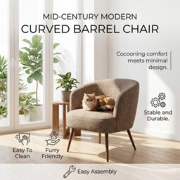 Sonara Mid Century Modern Accent Tub Chair Set Of 1   - thumbnail 4