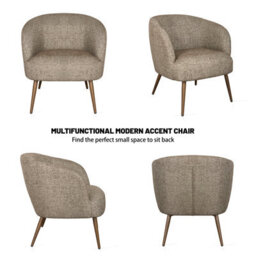 Sonara Mid Century Modern Accent Tub Chair Set Of 1   - thumbnail 7