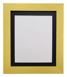 Frames By Post Metro Gold Frame With Black Mount For Image Size 9 X 7 Inch