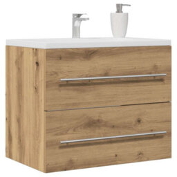 Berkfield Bathroom Sink Cabinet Artisan Oak 60X38.5X48 Cm Engineered Wood - thumbnail 4