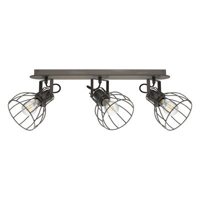 Elegant Brown And Silver Flush Ceiling Light With E27 Bulbs - image 1