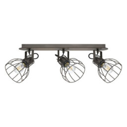 Elegant Brown And Silver Flush Ceiling Light With E27 Bulbs
