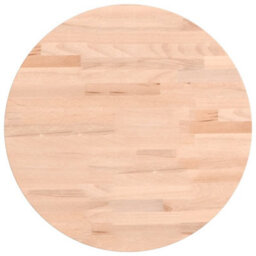Berkfield Table Top Size 40X1.5 Cm Round Solid Wood Beech - thumbnail 2