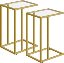 Rafaelo Mobilia Set Of 2 Tempered Glass Sofa Side Table - thumbnail 8
