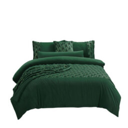 Ultra Soft Teddy Duvet Cover Set Christmas Tree Cozy Fleece Bedding Green - thumbnail 2