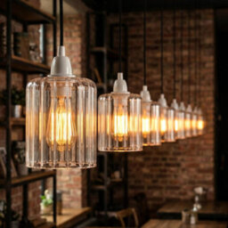 Clear Glass Light Shade, 14Cm Height, 10Cm Diameter, E27 Easy Fit Replacement For Ceiling Pendants And Table Lamps - thumbnail 4