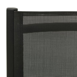 Berkfield Folding Garden Chairs 2 Pcs Textilene And Aluminium Black - thumbnail 8