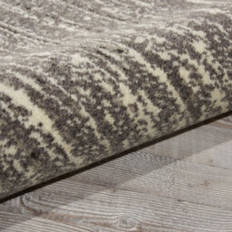 Grey Luxurious Modern Easy To Clean Abstract Striped Viscose Wool Rug For Living Room, Bedroom - 236Cm X 297Cm - thumbnail 2
