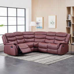 Astoria 242Cm X 242Cm Wide Reclining Corner Sofa - Burgundy - thumbnail 2
