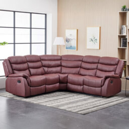 Astoria 242Cm X 242Cm Wide Reclining Corner Sofa - Burgundy