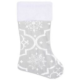 Berkfield Luxury Christmas Tree Skirt With Sock White 150 Cm Fabric - thumbnail 4