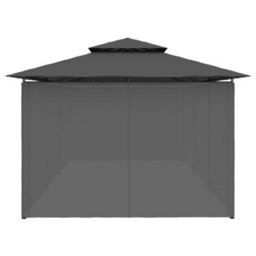 Berkfield Durable Gazebo With Curtains 600X298X270 Cm Anthracite - thumbnail 6