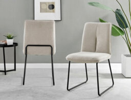 Furniturebox Uk Carson White Marble Effect Dining Table & 4 Taupe Halle Chairs - thumbnail 9
