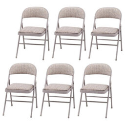 Crystals 5Ft Heavy Duty Folding Trestle Table With 6 Chairs Catering, Camping, Picnic & Bbq Party Table Chairs - thumbnail 2