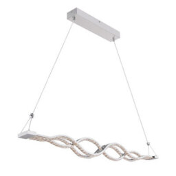 Luminosa Lighting Luminosa Pilla Pendant Ceiling Light Chrome Clear Glass Shade Led Dimmable 3000-6000K