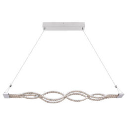 Luminosa Lighting Luminosa Pilla Pendant Ceiling Light Chrome Clear Glass Shade Led Dimmable 3000-6000K - thumbnail 3