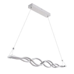 Luminosa Lighting Luminosa Pilla Pendant Ceiling Light Chrome Clear Glass Shade Led Dimmable 3000-6000K - thumbnail 2