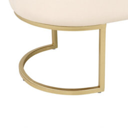 Beliani Upholstered Bench Milry Velvet Light Beige - thumbnail 6