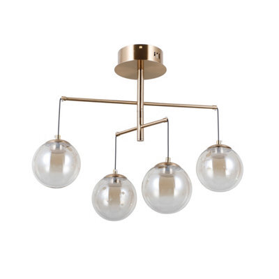 Luminosa Lighting Luminosa Velada Multi Arm Semi Flush Ceiling Lamp Gold 3000K Warm White 4Xled - image 1
