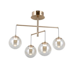 Luminosa Lighting Luminosa Velada Multi Arm Semi Flush Ceiling Lamp Gold 3000K Warm White 4Xled - thumbnail 2