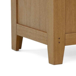 Broadway Oak Storage Bench With Fabric Seat - Fully Assembled By Roseland Furniture - thumbnail 9