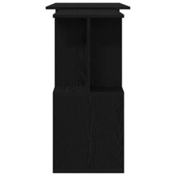 Berkfield Desk In Black Oak - 200X50X76 Cm, Made With Engineered Wood - thumbnail 7