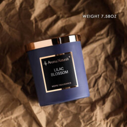 Aroma Naturals Candle 215G Lilac Blossom Soy Wax Scented 35H Burn Time - thumbnail 3