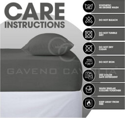 Gaveno Cavailia Microfiber Fitted Sheet Single Charcoal Luxurious Premium Quality Bedsheet - thumbnail 3