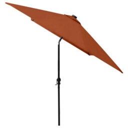 Berkfield Harmful Parasol With Leds And Steel Pole Terracotta 2X3 M - thumbnail 5