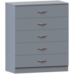 Lassic Vida Designs Riano 4 Piece Bedroom Set (1 Drawer Bedside Chest, 5 Drawer Chest, 2 Door Wardrobe) Grey
