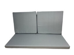 Crescent 3 Piece Replacement Set Silver Seat Pads Cushion Waterproof Rattan Furniture Cushions Durable Patio Garden Sofa Seat Pads - thumbnail 2