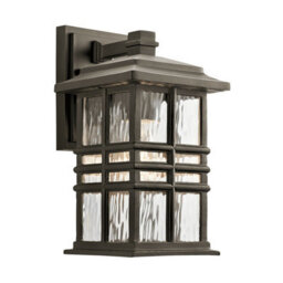 Stylish Outdoor Ip44 1 Bulb Wall Light Lantern In Olde Bronze Finish