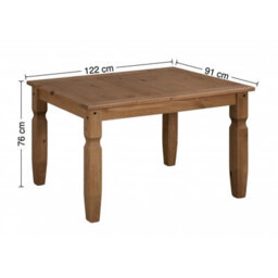 "Mercers Furniture Corona 4'0"" Dining Table & 4 Chairs Dining Set Solid Pine With Mexican Styling" - thumbnail 3