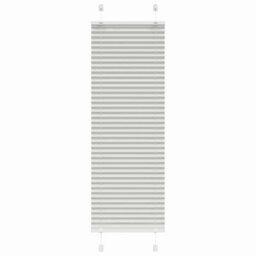 Berkfield Pleated Blind Light Grey 45X150 Cm Fabric Width 44.4 Cm Polyester - thumbnail 1