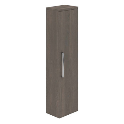 Plum&clay Novela Dark Wood Wall Mounted Bathroom Tall Storage Unit - image 1