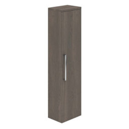 Plum&clay Novela Dark Wood Wall Mounted Bathroom Tall Storage Cabinet Unit Bathroom Furniture