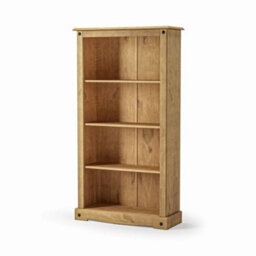 Mews Corona Bookcase Medium Pine 4 Book Shelves Mexican Solid Wood - thumbnail 3