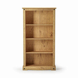 Mews Corona Bookcase Medium Pine 4 Book Shelves Mexican Solid Wood - thumbnail 5