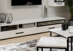 Impact Furniture Small Tv Unit With Drawer Modern Cabinet Open Storage Shelf 100Cm Media Stand White Gloss For Up To 40 Inch Tv Assen - thumbnail 6