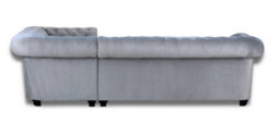 Chesterfield Style Mariot Corner Sofa Grey French Velvet (Right Hand Corner) - thumbnail 3