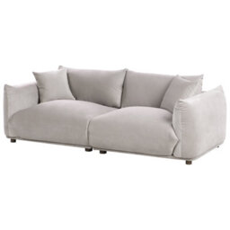 Beliani Sofa 3 Seater Luvos Velvet Taupe - thumbnail 4