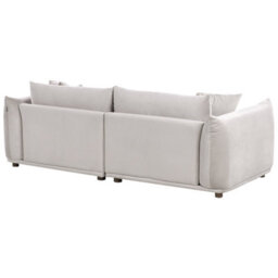 Beliani Sofa 3 Seater Luvos Velvet Taupe - thumbnail 5