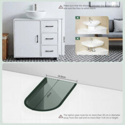 White Under Sink Cabinet Bathroom Basin Unit Cupboard Storage Furniture - thumbnail 5