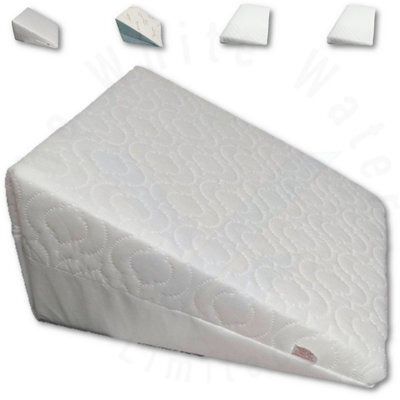TheWhiteWater Limited Wedge Pillow 100% Real Viscoelastic Pure Foam Bamboo Hypoallergenic Triangle Cushion - Standard Wedge Pillow 50 X 45 X 20.35 Cm - image 1