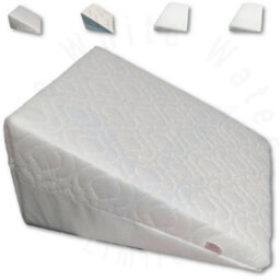 TheWhiteWater Limited Wedge Pillow 100% Real Viscoelastic Pure Foam Bamboo Hypoallergenic Triangle Cushion - Standard Wedge Pillow 50 X 45 X 20.35 Cm
