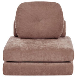Beliani Single Sofa Bed Olden Chenille Brown